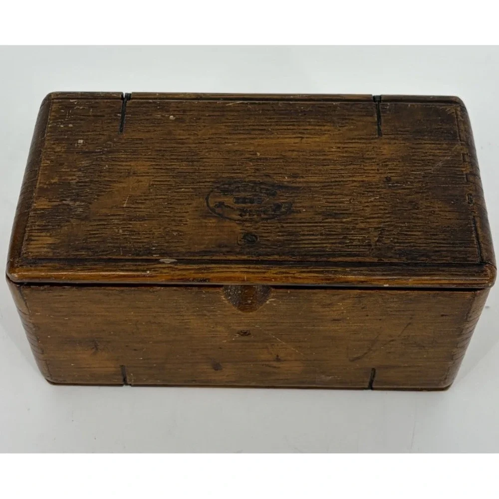 Antique Singer Sewing Machine Puzzle Box with Accessories Parts Roll Up